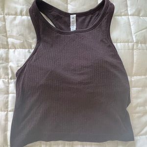 Lululemon Ebb to Street cropped tank - French Press - size 8